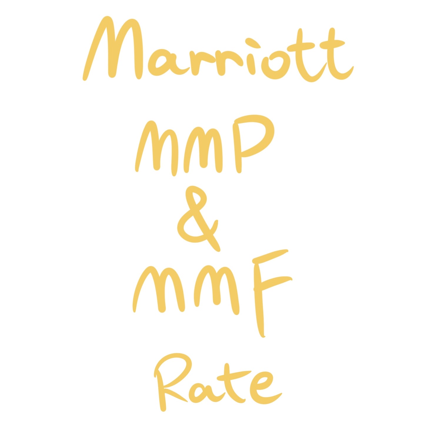 Marriott MMP & MMF Rate