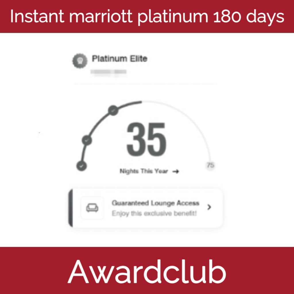 Marriott Instant Platinum Challenge - 180 days Platinum